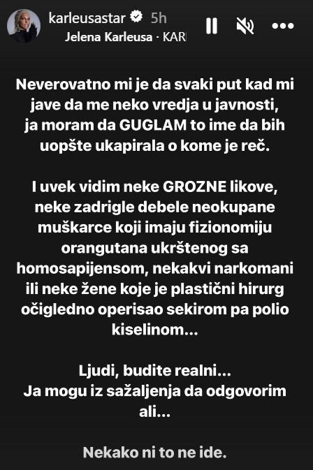 Jelena Karleuša uputila brutalnu poruku!