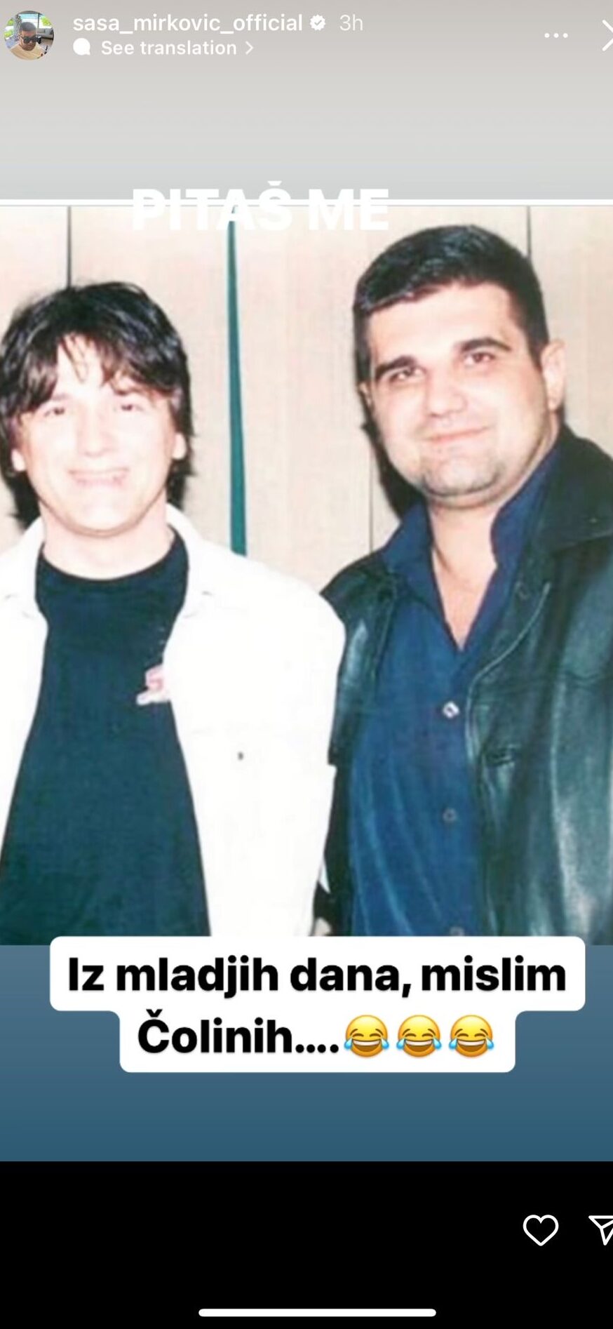 Šok fotka Čole i Mirkovića