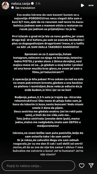 "SATI SU ME DELILI OD SMRTI! BOLJE DA SAM UMRLA!"