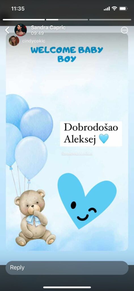 PORODILA SE SANDRA ČAPRIĆ!