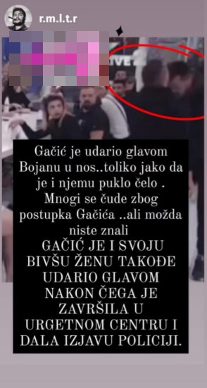 Foto:Instagram printscreen/ "BIVŠU ŽENU je udario?"
