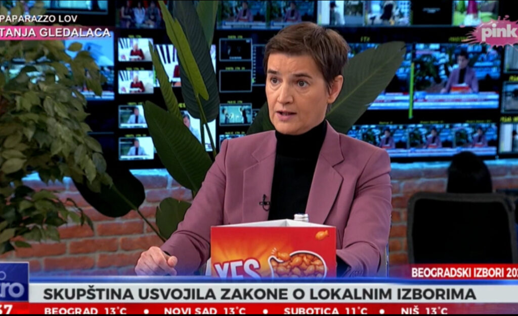 Brnabićeva o pritiscima na našu zemlju