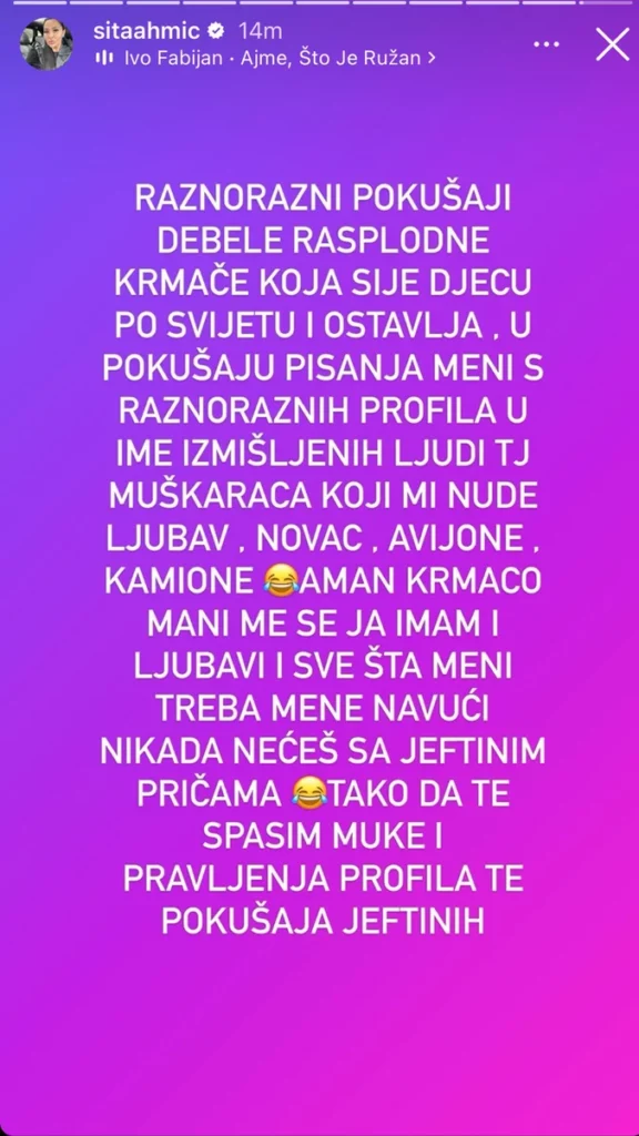 Foto: printscreen/Instagram sitaahmic