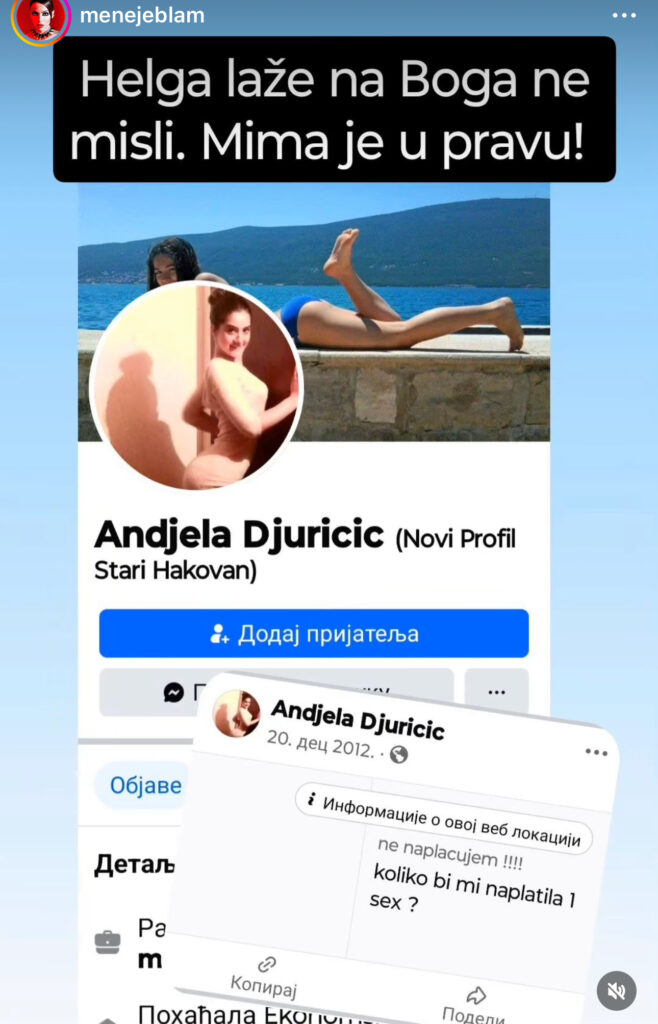 Foto:Durštvene mreže Anđela Đuričić