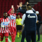 Andrija Maksimović slavi vodeći gol za Zvezdu