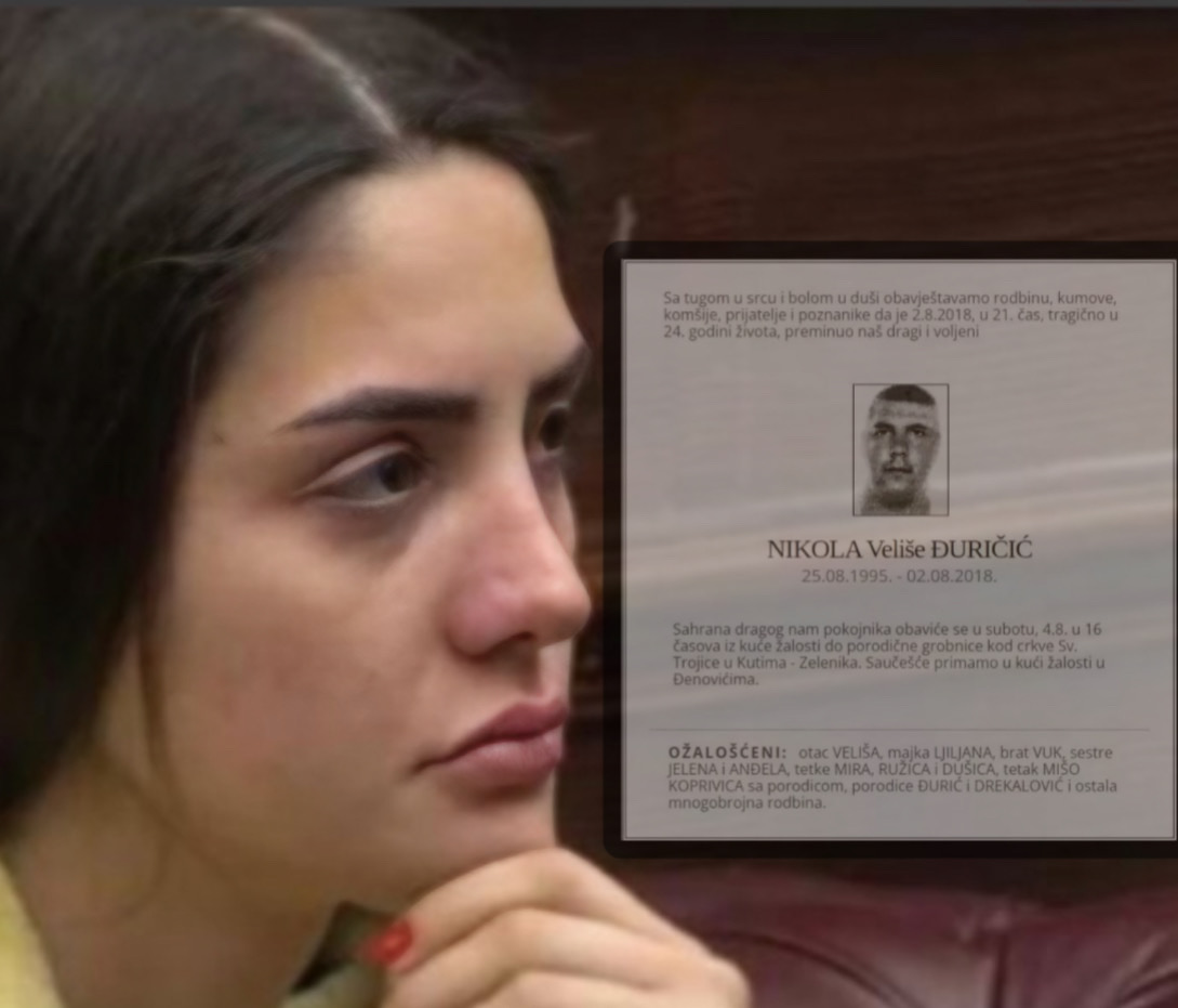 Foto:andjela djuričić brat umrlica foto:yt:zadrugaofficial/umrli.me