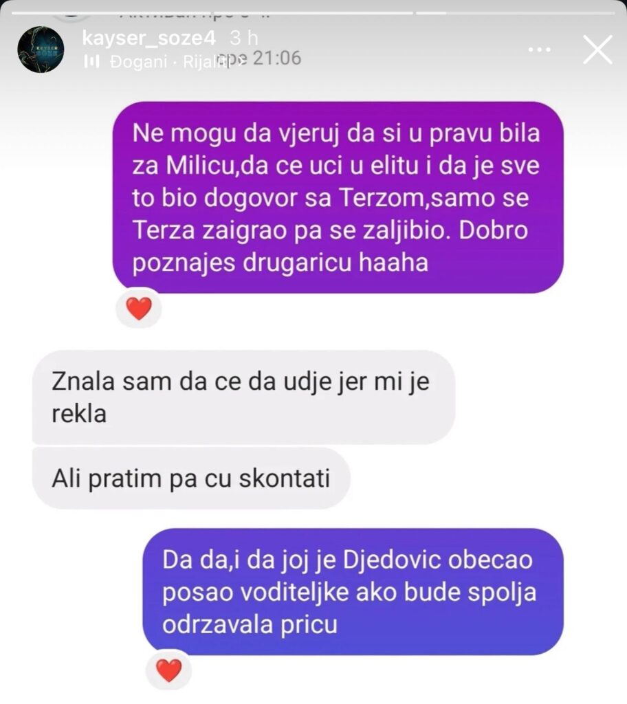 "SVE JE DOGOVOR MILICE I TERZE!