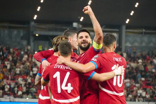 Aleksandar Mitrović het-trik Srbija Andora