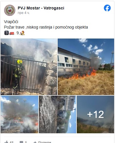 požar u Mostaru