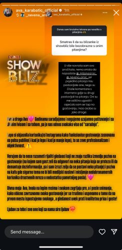 Foto: Instagram printscreen/ava karabatic