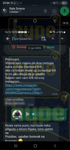 Ana Nikolić prepiska Foto:Hype tv privatna arhiva