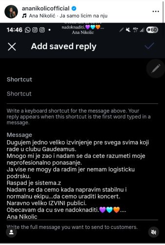 Ana Nikolić foto:Instagram: ana nikolić