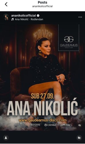 Ana Nikolić foto:Instagram: ana nikolić